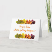 今年は何が落ちているか分かる……お前の年じゃない! カード (正面)