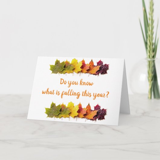 今年は何が落ちているか分かる……お前の年じゃない！ カード (正面)