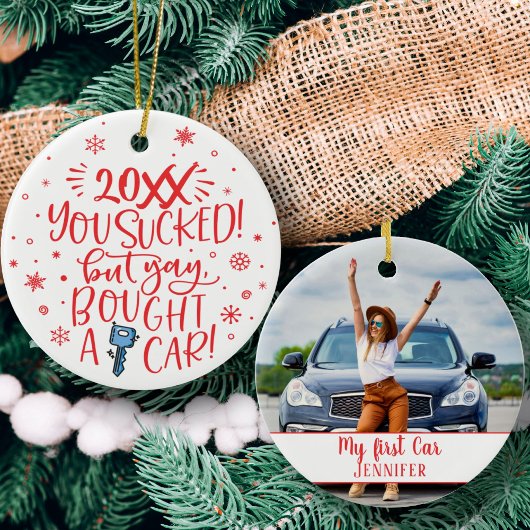 今年は吸車の写真が両面買に セラミックオーナメント