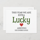 今年は幸運な妊娠カスタム児アン シーズンポストカード (正面/裏面)