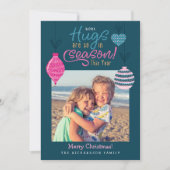 今年は抱擁が旬だ |おもしろい家族の写真 シーズンカード (正面)