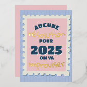 今年は目標を立てない ホリデーカード 箔シーズンカード (正面/裏面)