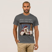 今年は良かったかサンタフード付きスウェットシャツ Tシャツ (正面フル)