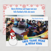 今年は荒れたクリスマスフォトカード シーズンカード (正面/裏面)