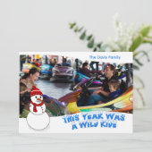 今年は荒れたクリスマスフォトカード シーズンカード (スタンド正面)