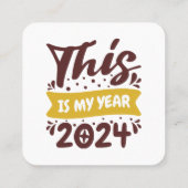 今年は2024年 スクエア名刺 (裏面)