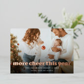 今年もっと幸せを このローズゴールドのホリデーカード 箔シーズンカード (立ち正面)