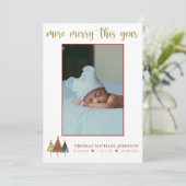 今年ももっと楽しく Birth Announcement Card 招待状 (スタンド正面)