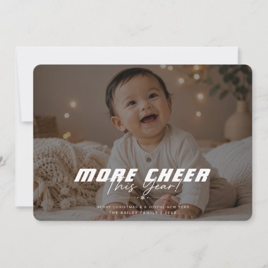 今年もよろしく フォト フルサイズ クリスマスカード (正面)