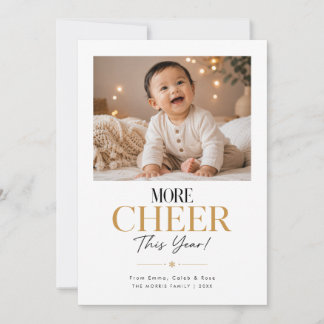 今年も楽しいクリスマスを ゴールド1枚の写真 クリスマスカード