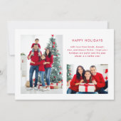 「今年も無事に」クリスマス or 年末の写真グリッド シーズンカード (裏面)