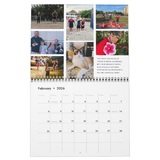 今年を振り返って | 82枚の写真で綴るトラベルカレンダー カレンダー (2月 2026)