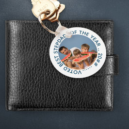 今年最高のの義父の投票 |丸い写真 キーホルダー