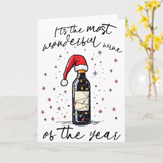 今年最高のワイン  カード (黄色い花)