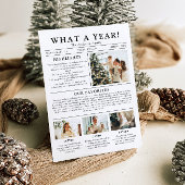 「今年最高の思い出」クリスマスフォトカード 新聞スタイル シーズンカード
