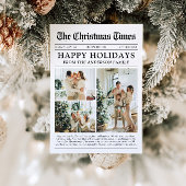 「今年最高の思い出」クリスマスフォトカード 新聞スタイル シーズンカード