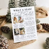 「今年最高の思い出」クリスマスフォトカード 新聞スタイル シーズンカード