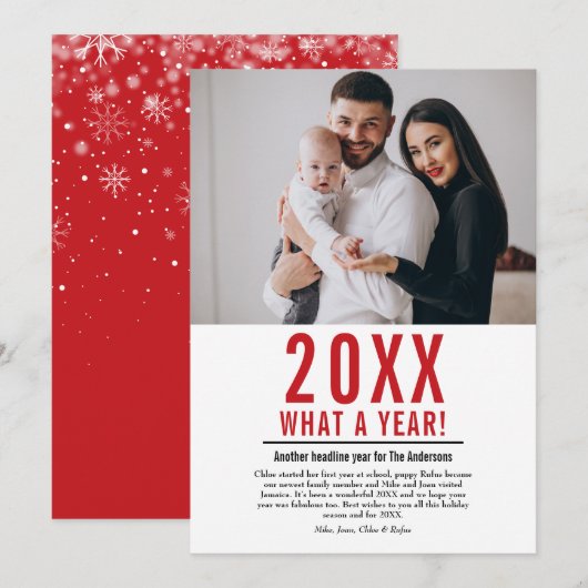 「今年最高の瞬間」ファミリーニュース フォト 年間ベスト シーズンカード (正面/裏面)