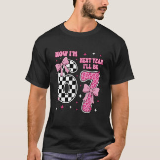 今年6歳 来年は7歳 お誕生日 ヒョウ柄 コケット Tシャツ