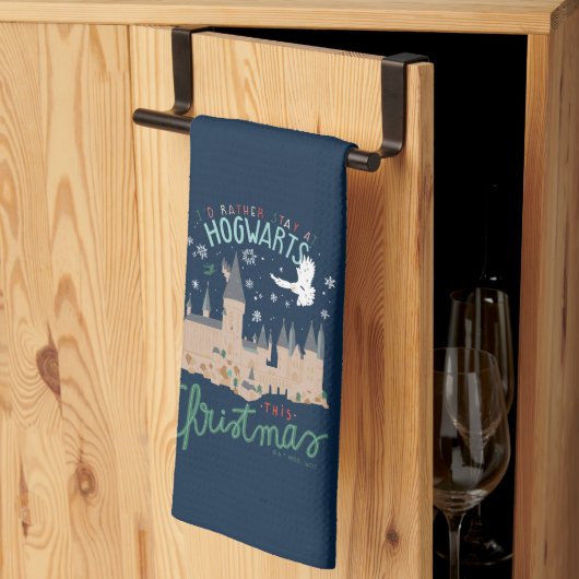 今度のクリスマスはホグワーツに泊まりたい キッチンタオル (三つ折り)