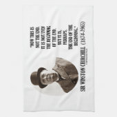 今度はこれない終わりの始め(ウィンストン・チャーチル) キッチンタオル (縦)