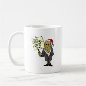 今度はクリスマスのボスを働かせることを戻って下さい コーヒーマグカップ (左)