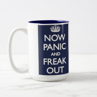 今度はパニックはひどく神経質になり、 ツートーンマグカップ