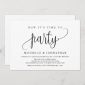 今度はパーティーの時間！結婚後の秘密の挙式 招待状 (正面/裏面)