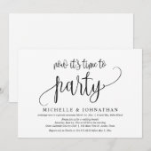 今度はパーティーの時間!結婚後の秘密の挙式 招待状 (正面/裏面)