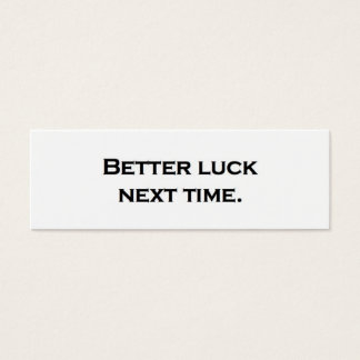 今度は幸運を祈る。