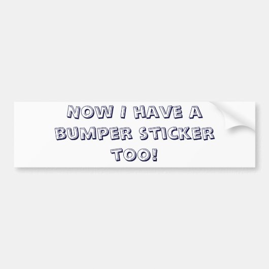 今度は私はバンパーステッカーを有しますも! バンパーステッカー (正面)