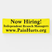 今度は雇用の明るく黄色いビジネス 横断幕 (横)