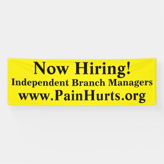 今度は雇用の明るく黄色いビジネス 横断幕 (横)