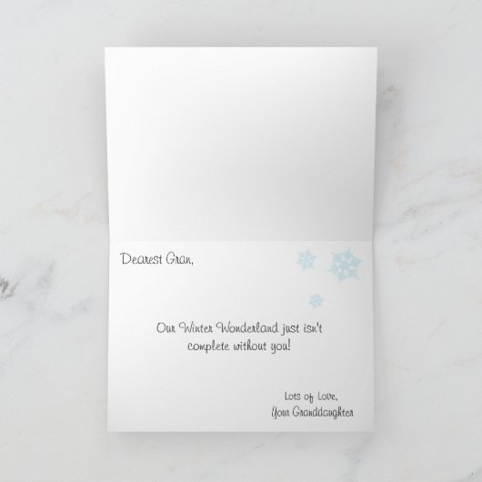 今度恋しく思のクリスマスは シーズンカード (内部)