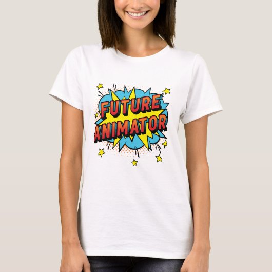 今後のアニメータアニメーションモーショングラフィックス Tシャツ (正面)