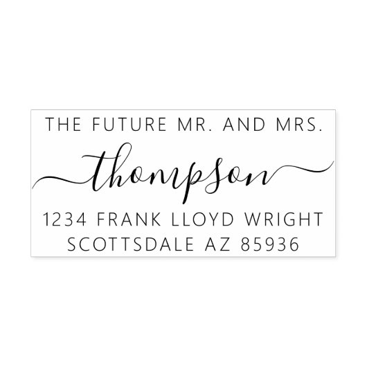 今後のカスタムウェディング差出人住所 セルフインキングスタンプ (デザイン)