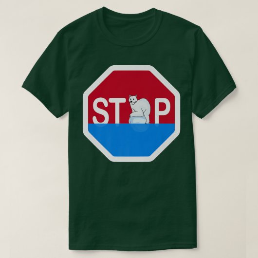 今後のストップ気候変動に対して Tシャツ (デザイン正面)