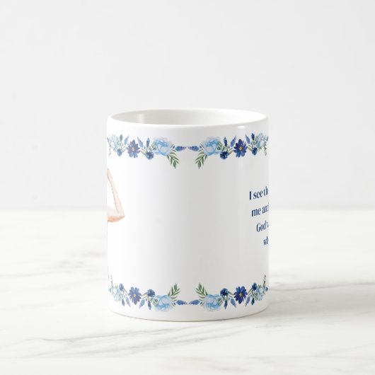 今後のバージョンのMeパーソナライズされた文字/引用文 コーヒーマグカップ (中央)