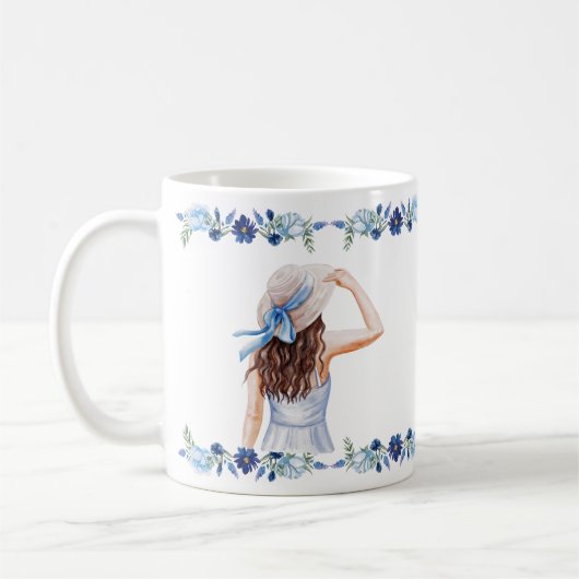 今後のバージョンのMeパーソナライズされた文字/引用文 コーヒーマグカップ (左)