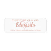 今後のミスター・アンド・ミセスバラ金ゴールド差出人住所シール ラベル (正面)