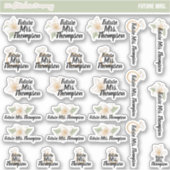 今後のミセス名前をカスタムするラベル |新婦 シール (正面)