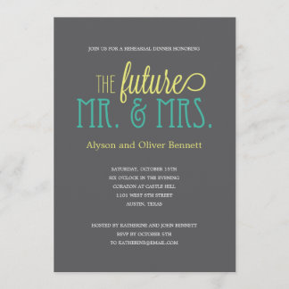 今後のリハーサル夫妻ディナー/ウェディングシャワー 招待状