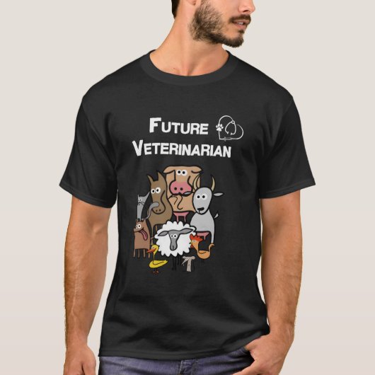 今後の獣医おもしろいTee Vet Tech Student Chr Tシャツ (正面)