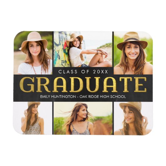 今後の輝く卒業発表マグネット マグネット (横)