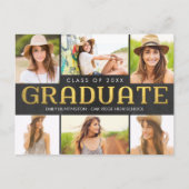 今後の輝く卒業発表招待状 インビテーションポストカード (正面)