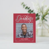 今後の輝く編集可能なカラー卒業はがき ポストカード (スタンド正面)