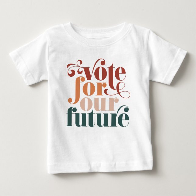 今後の選挙レトロ ベビーTシャツ (正面)