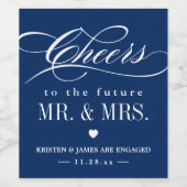 今後のMRおよびMRS婚約パーティへの応援 ワインラベル (シングルラベル)