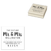 今後のMr & Mrsスクリプトファミリー名差出人住所 ラバースタンプ (押印)