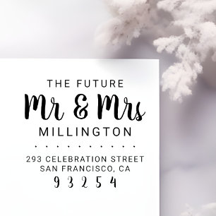 今後のMr & Mrsスクリプトファミリー名差出人住所 ラバースタンプ